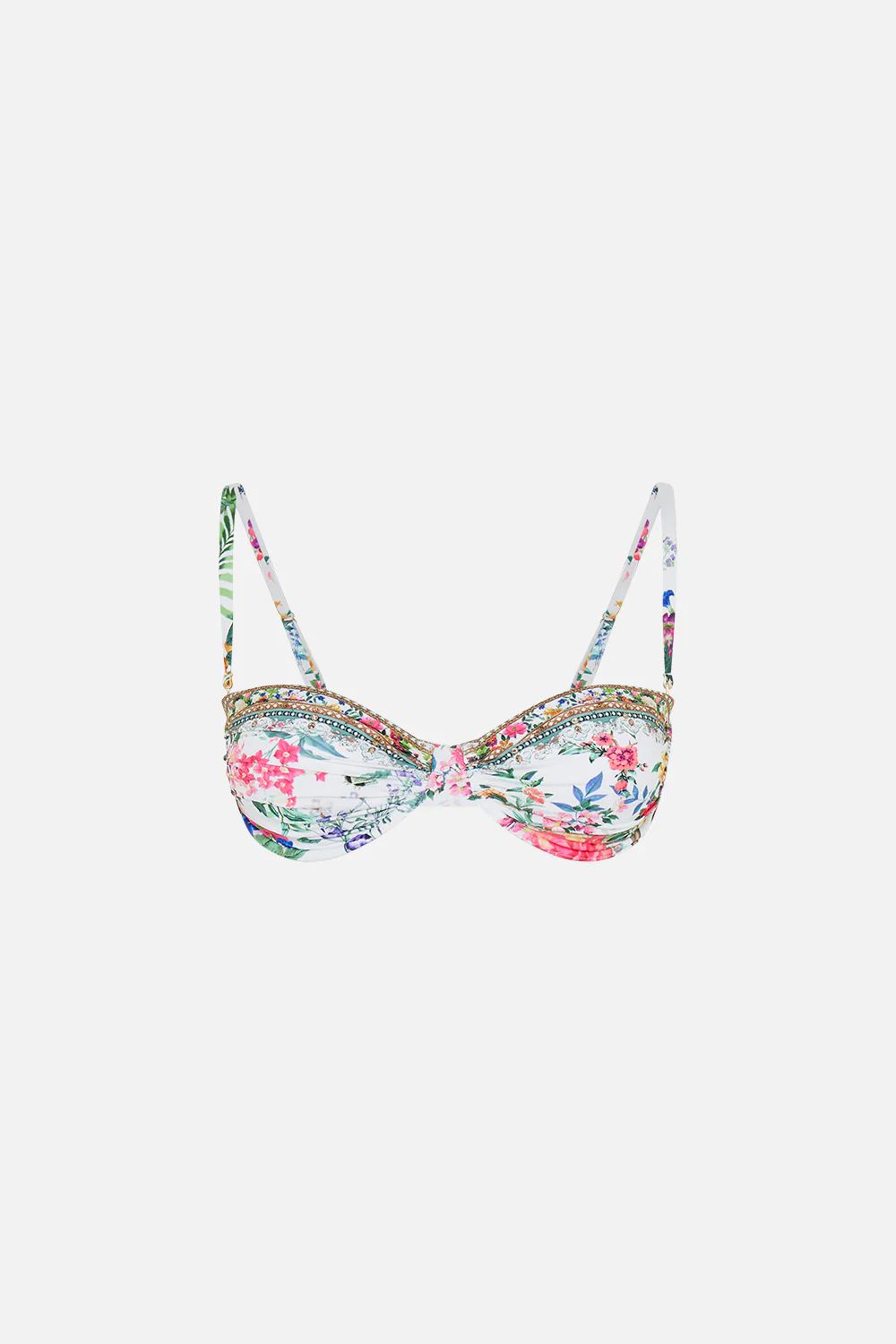 RUCHED UNDERWIRE BRA WITH REMOVABLE STRAPS PLUMES AND PARTERRES - Image 3