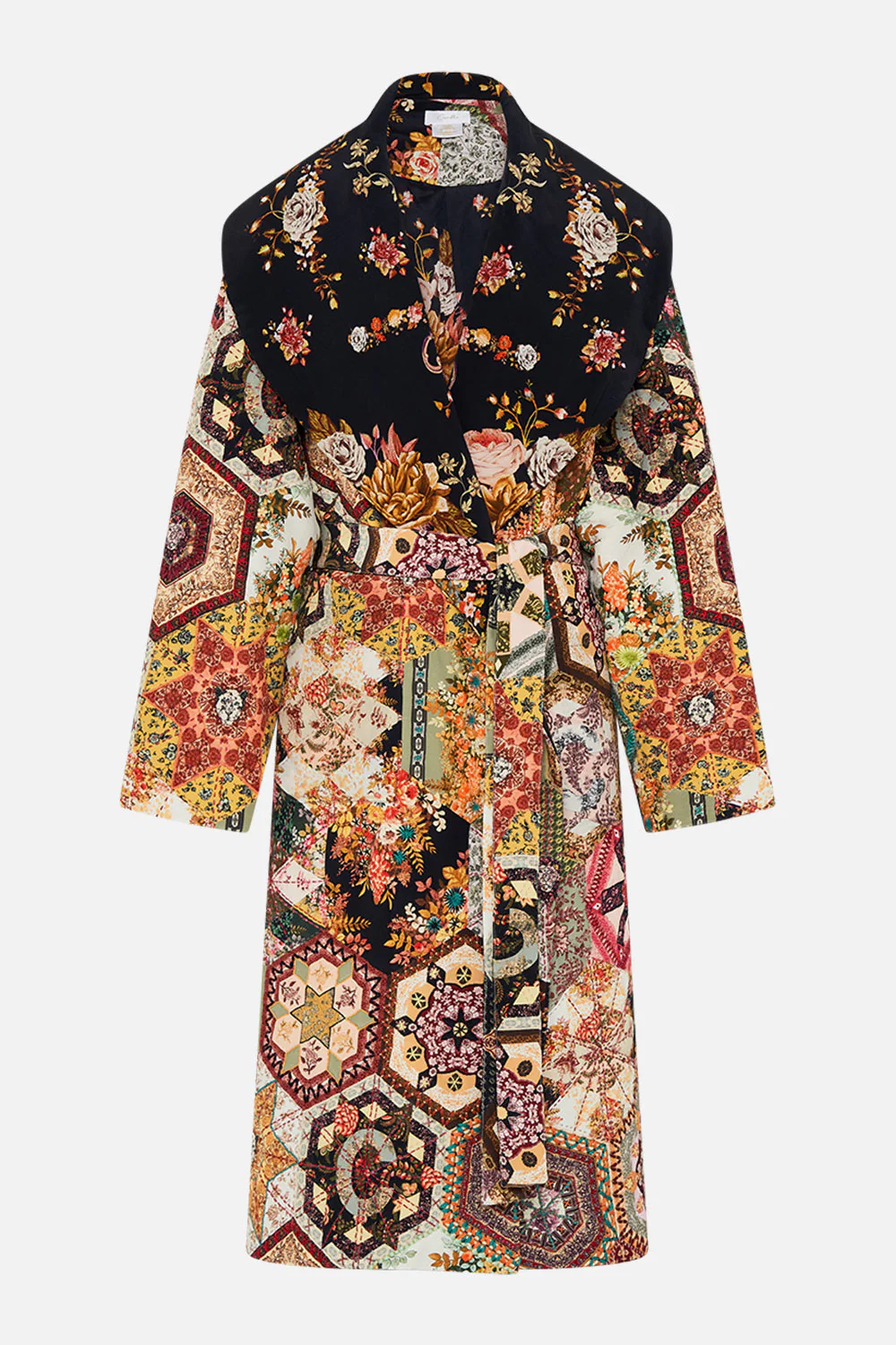 QUILTED LONG WRAP COAT STITCHED IN TIME - Image 3