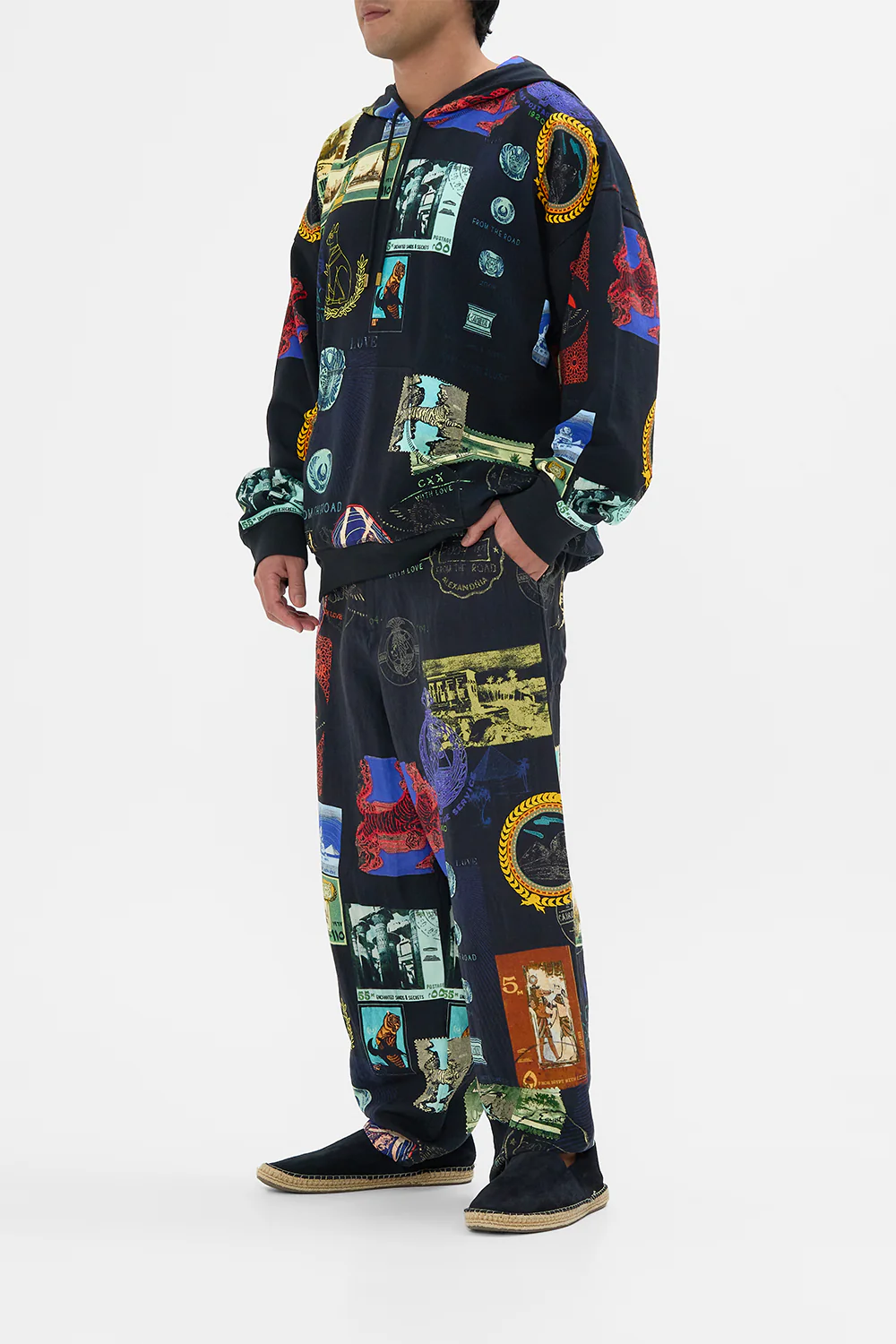 RELAXED DROPPED CROTCH PANT LANDMARKS AND LOVE LETTERS - Image 4