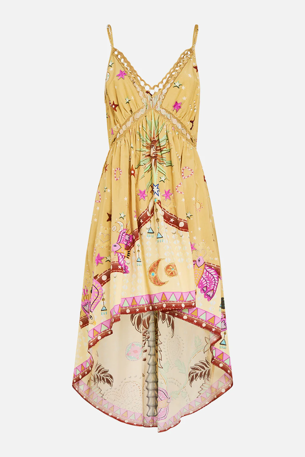 STRAPPY HIGH LOW DRESS WITH POCKETS ASWAN ABSTRACT - Image 3