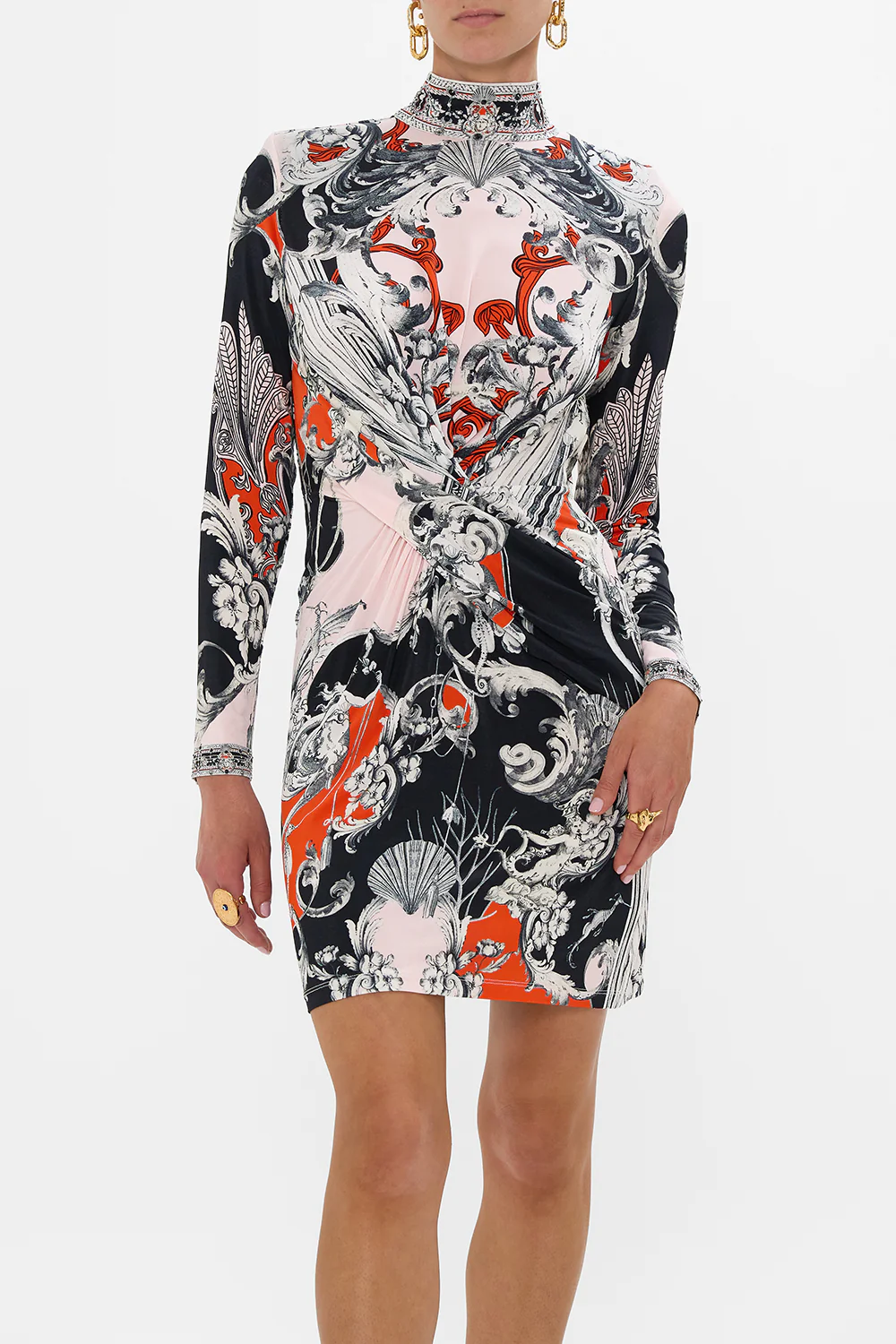 CROSS FRONT MINI DRESS MARK OF MEDUSA - Image 5