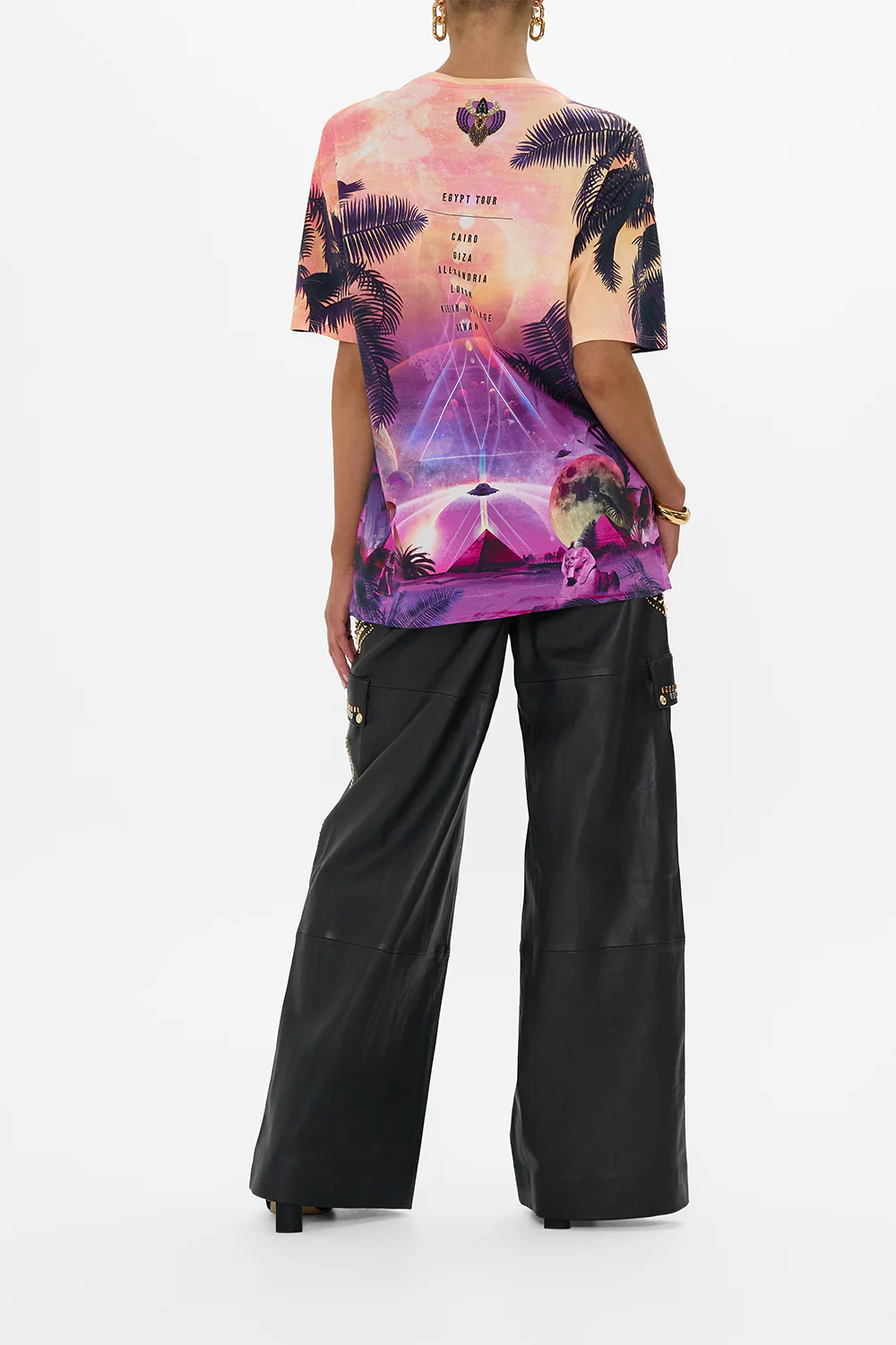 OVERSIZED BAND TEE - PURPLE/MULTI LUXORLAND LADY - Image 2