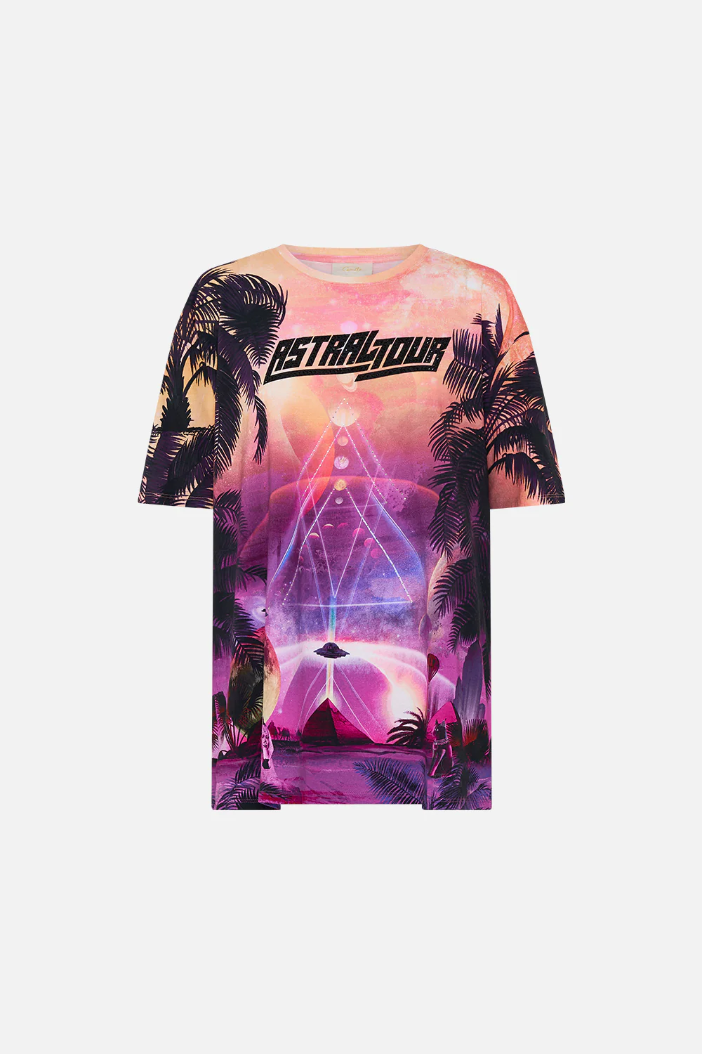 OVERSIZED BAND TEE - PURPLE/MULTI LUXORLAND LADY - Image 3