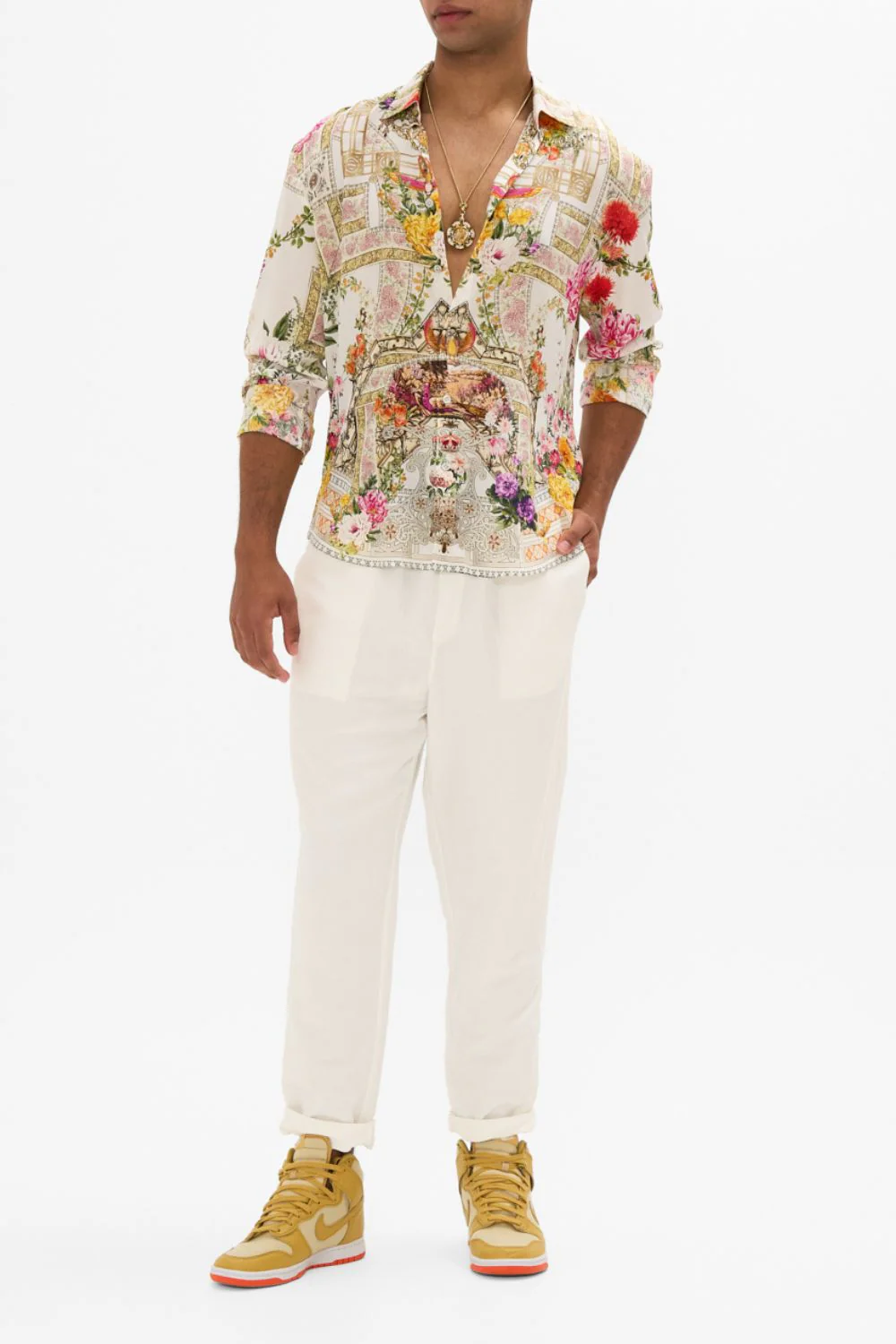 COLLARED LONG SLEEVE SHIRT EGYPTIAN ROSE - Image 4