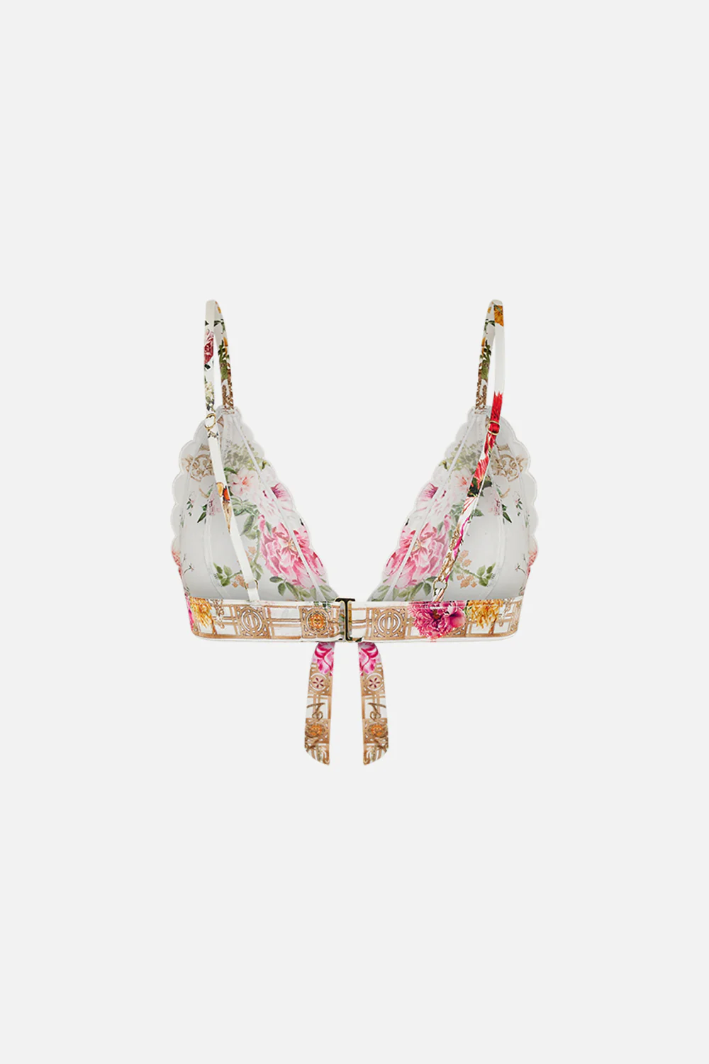 SCALLOPED EDGE BRA WITH BOW EGYPTIAN ROSE - Image 7