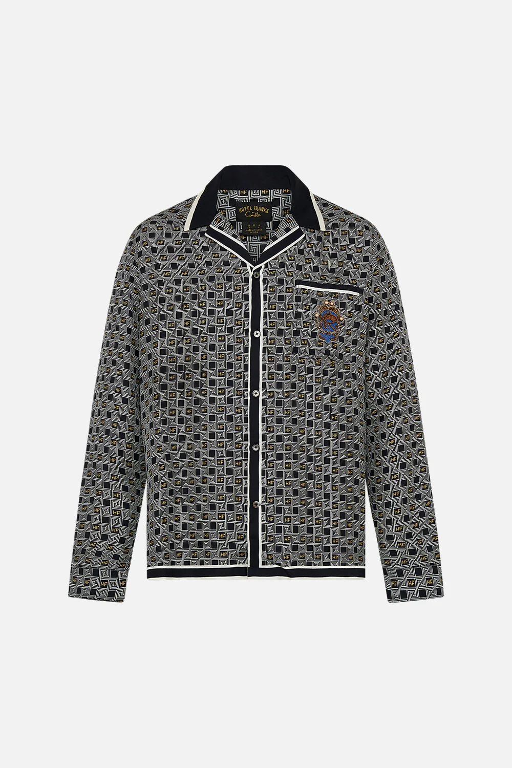 LONG SLEEVE CAMP COLLARED SHIRT RIDDLE OF THE SPHINX - Image 3