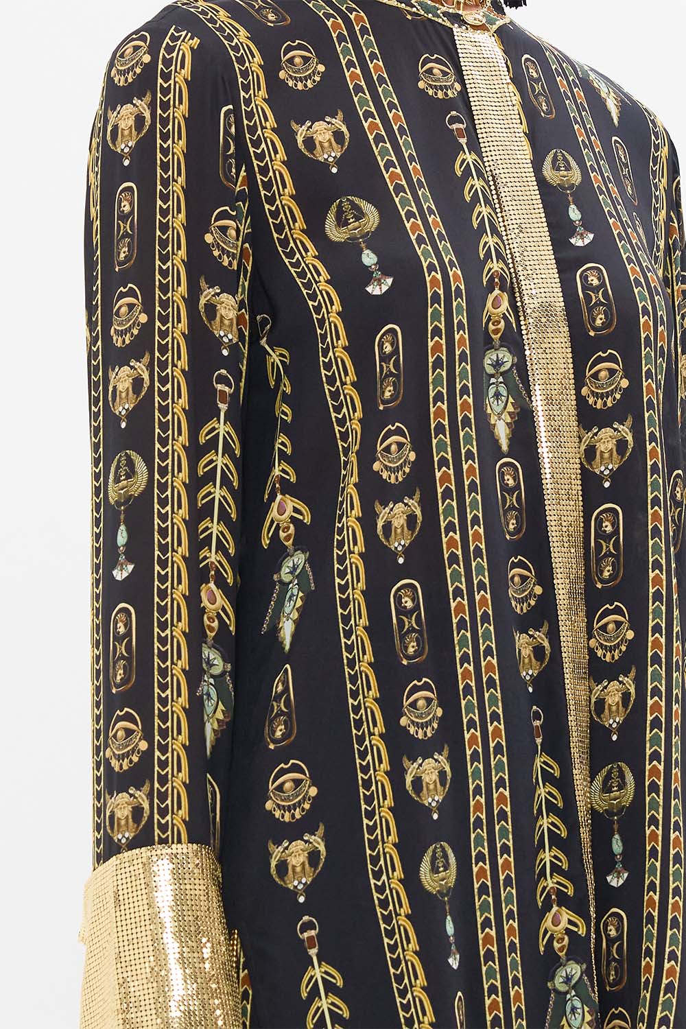 SHIRT WITH GILDED MESH PLACKET AND CUFFS THEY CALLED HER NEFERTARI - Image 6