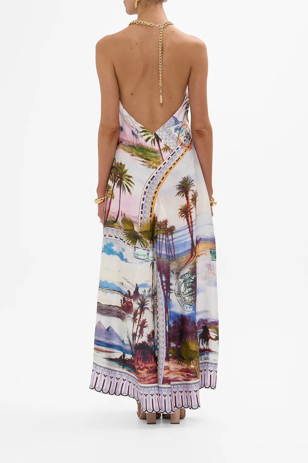 LOW BACK LONG DRESS WITH NECK HARDWARE CALL ME IN CAIRO - Image 2