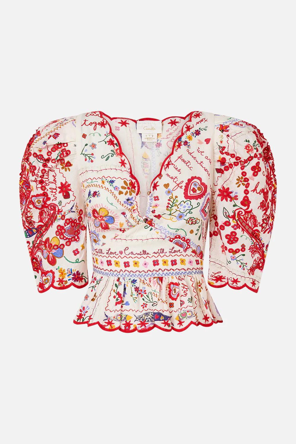 PUFF SLEEVE TOP WITH HARDWARE A KITSCH IN TIME - Image 3
