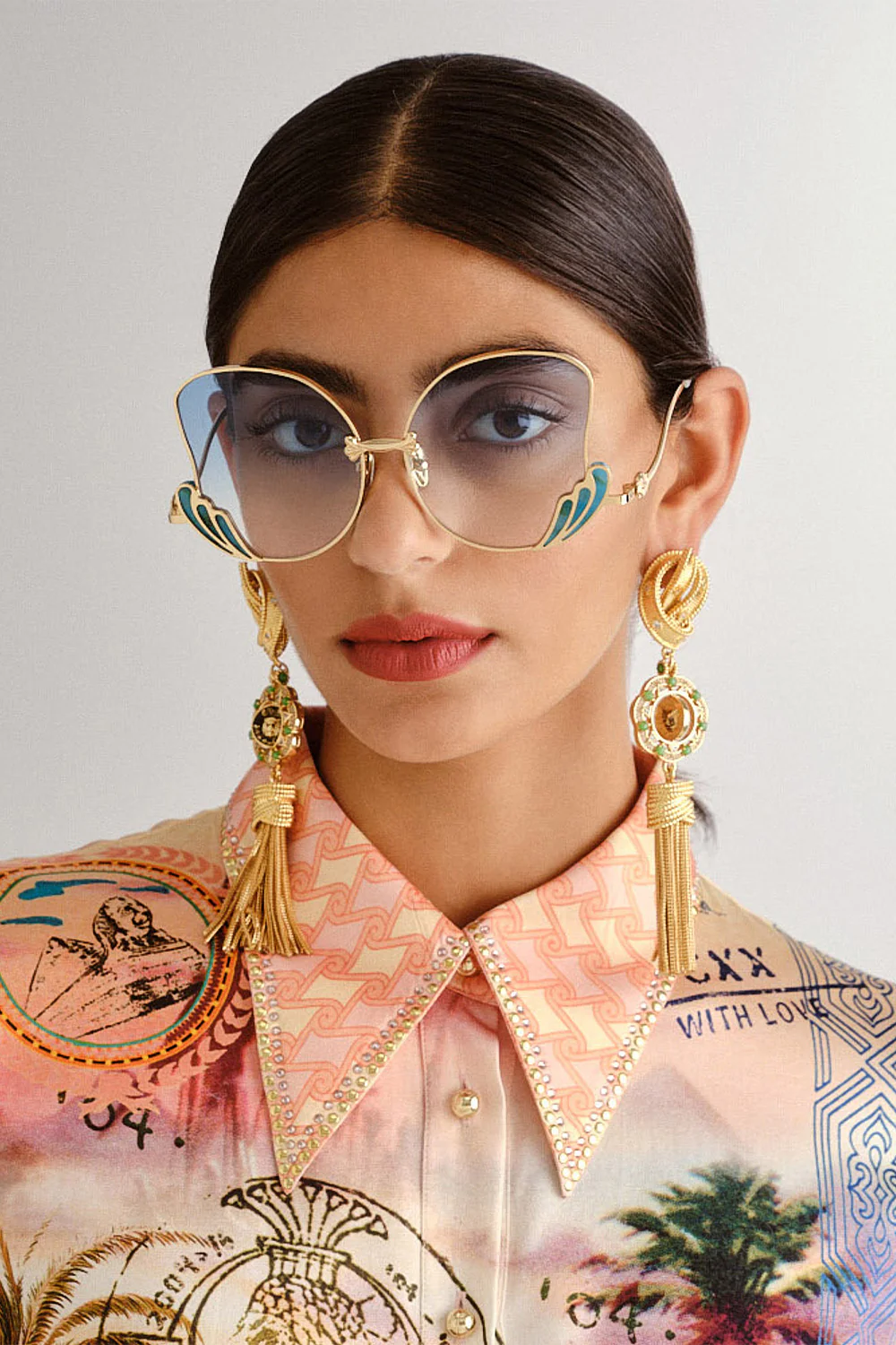 GODDESS ENERGY SUNGLASSES TURQUOISE MARBLE - Image 4
