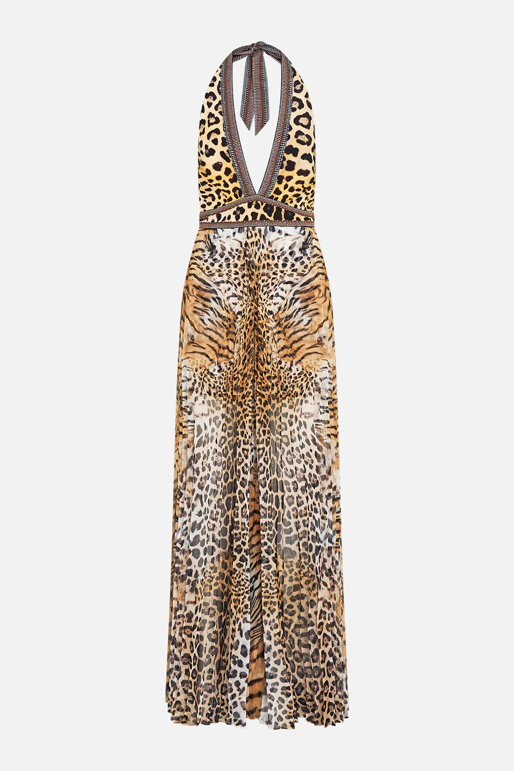 TIE NECK HALTER JUMPSUIT JAGUAR - Image 3