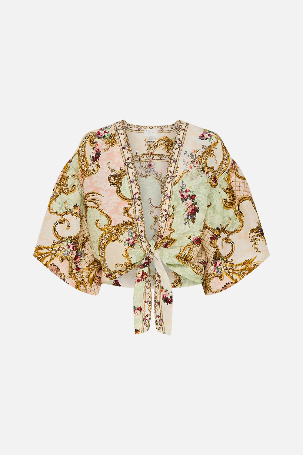 TIE FRONT PUFF SLEEVE TOP THE QUEENS QUARTERS - Image 3