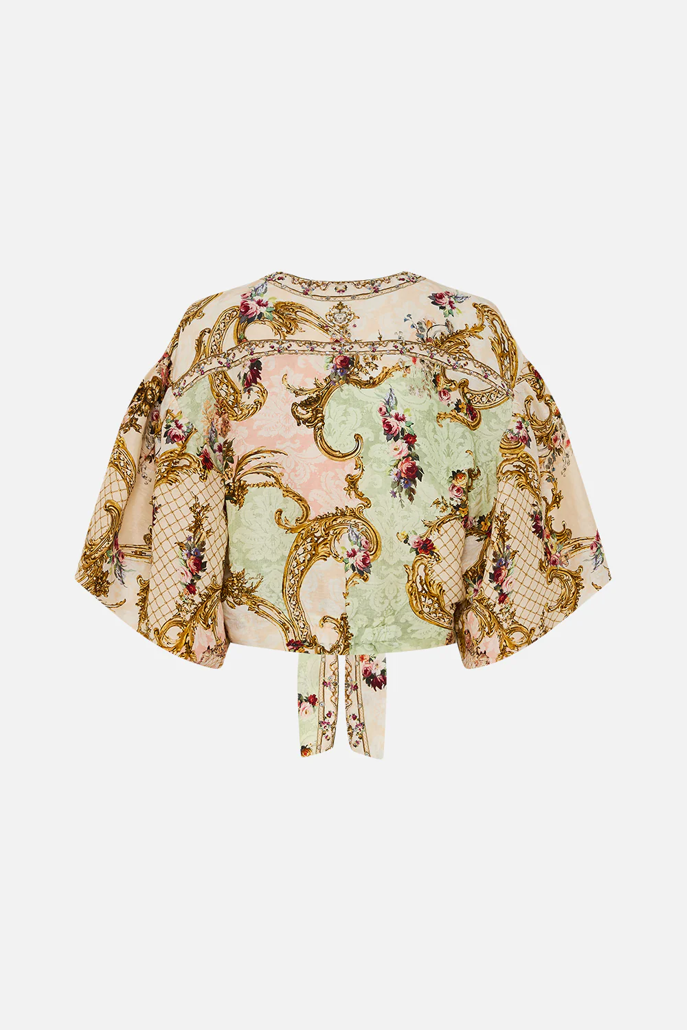 TIE FRONT PUFF SLEEVE TOP THE QUEENS QUARTERS - Image 7