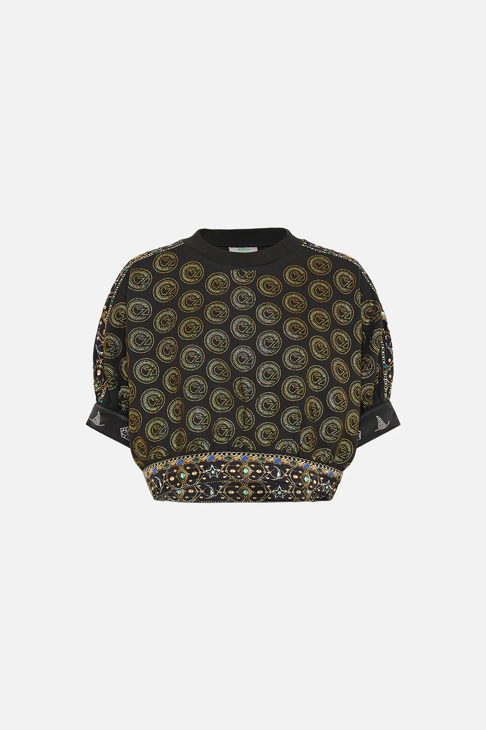 OVERSIZED CROPPED TEE WITH SILK DETAILS DEFY GRAVITY - Image 3