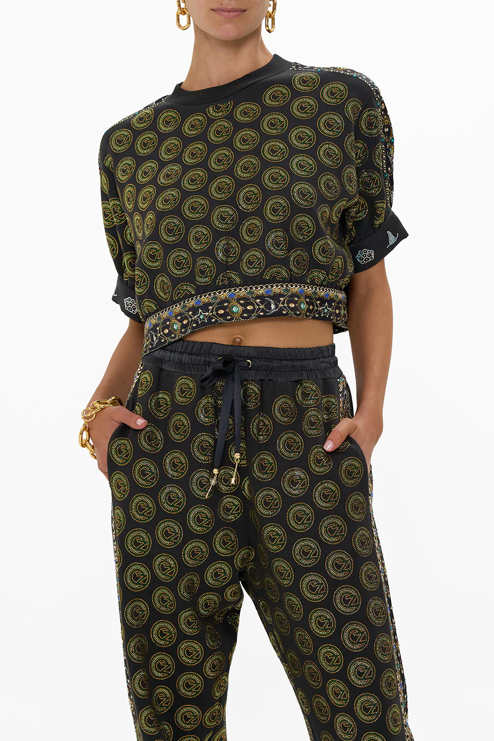 OVERSIZED CROPPED TEE WITH SILK DETAILS DEFY GRAVITY - Image 5