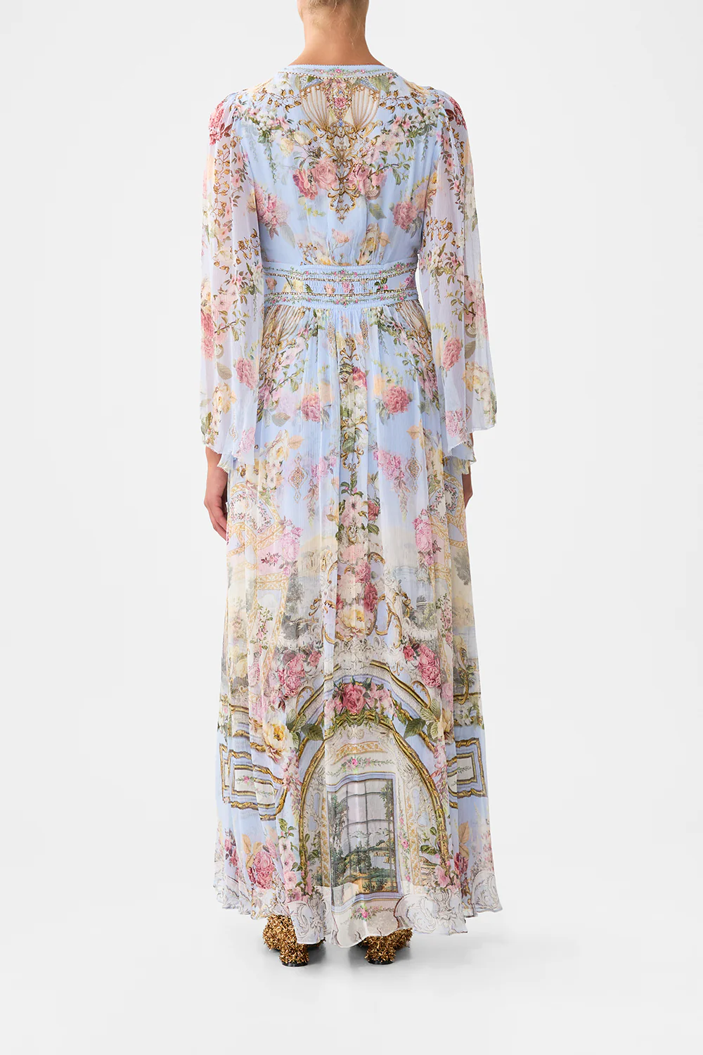 FLARED SLEEVE DRESS TILED IN TIME - Image 2