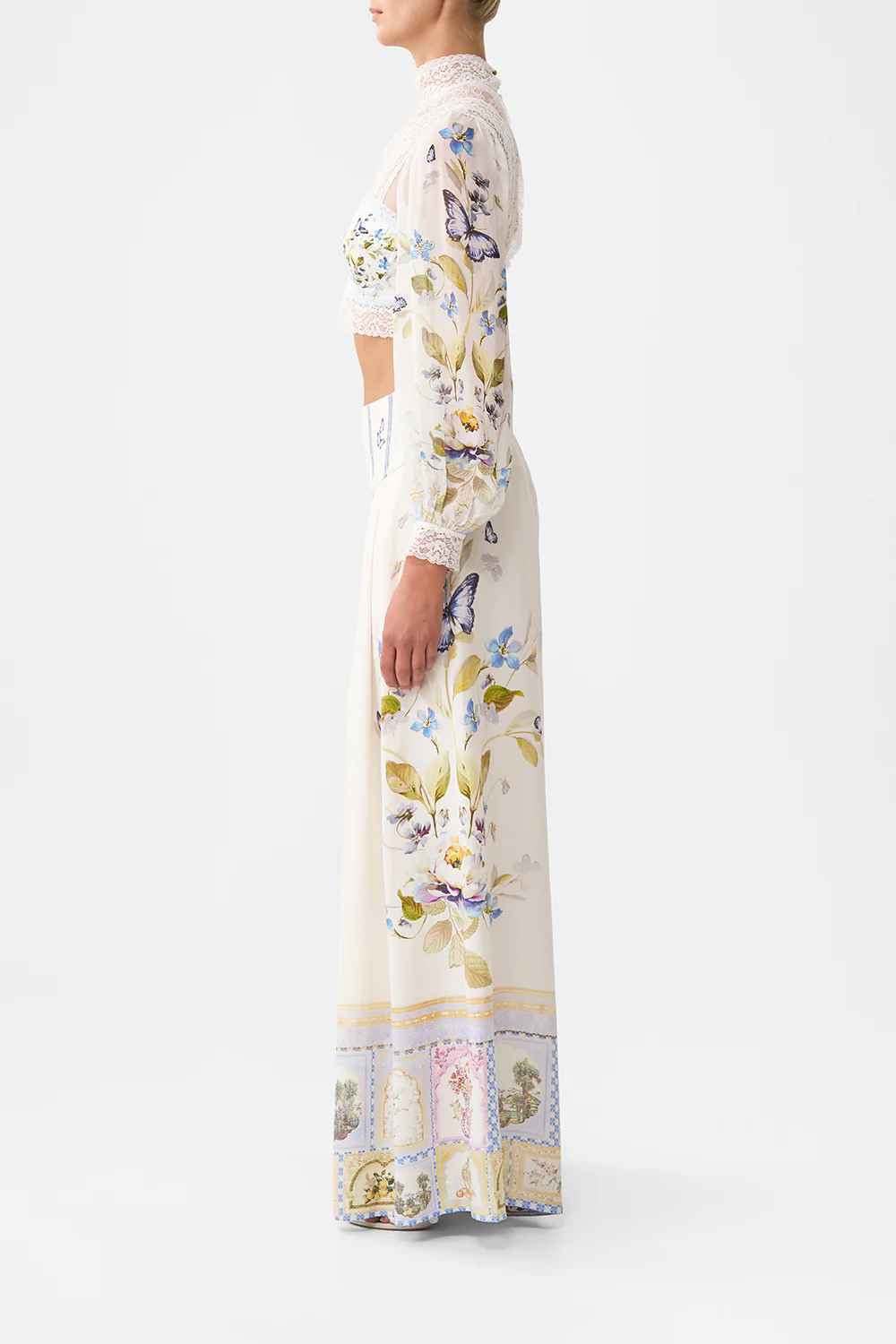 LACE SPLICE TOP WITH LONG SLEEVE BOTANICAL BALLADS - Image 4
