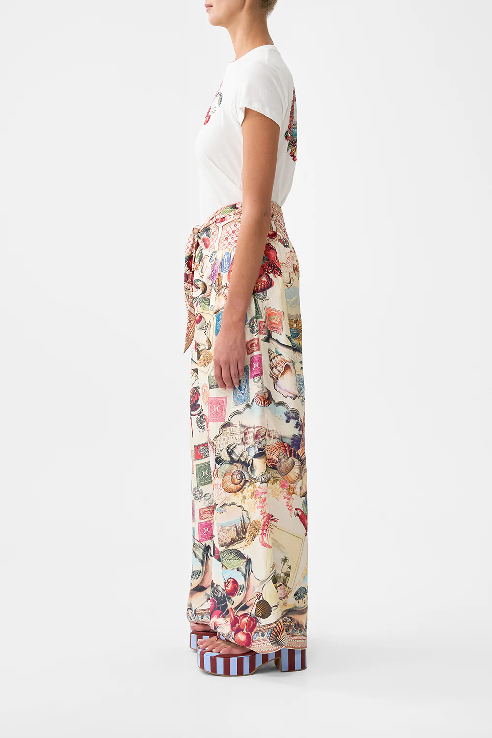 RELAXED PANT WITH TIE FRONT NOTES FROM THE ROAD - Image 4