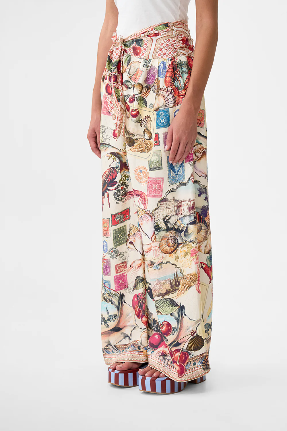 RELAXED PANT WITH TIE FRONT NOTES FROM THE ROAD - Image 5