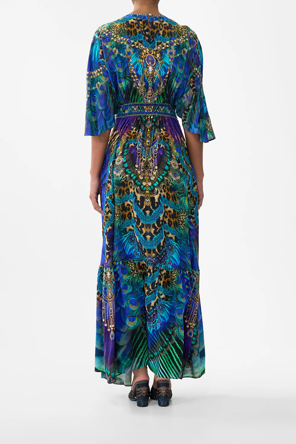 WAISTED DRESS WITH HEM RUFFLE COSMIC ZOOLOGY - Image 2