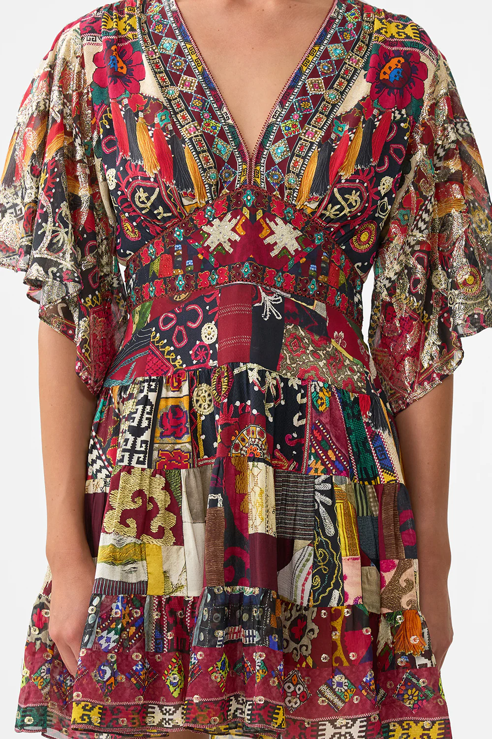 TIERED SKIRT MINI DRESS PATCHWORK ALCHEMY - Image 5