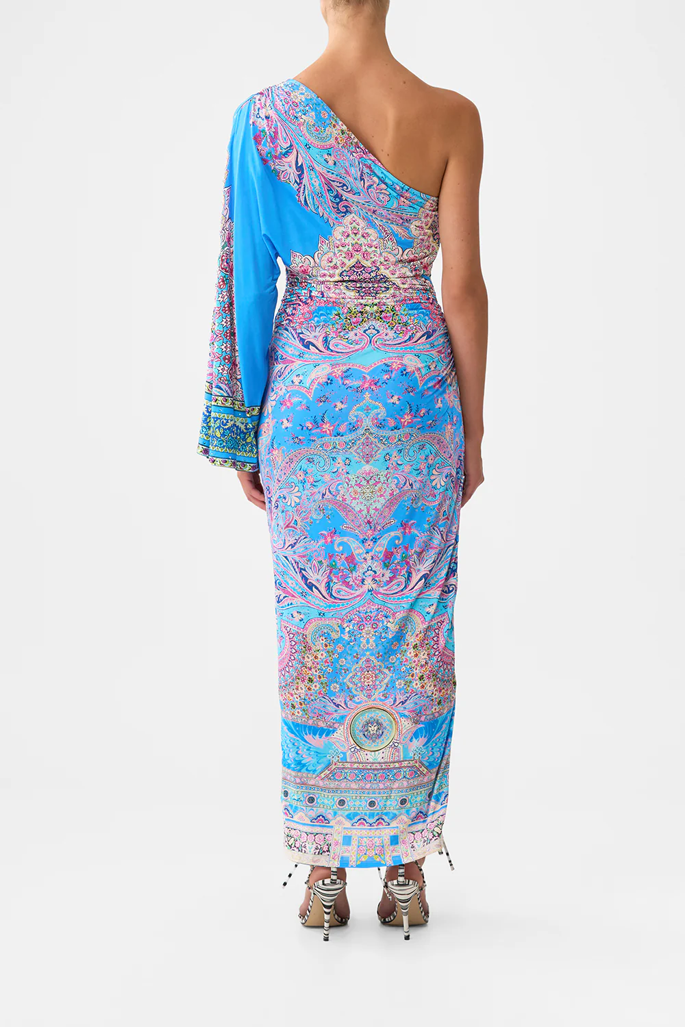 ONE SHOULDER JERSEY DRESS FOOTSTEPS IN FOLKLORE - Image 2