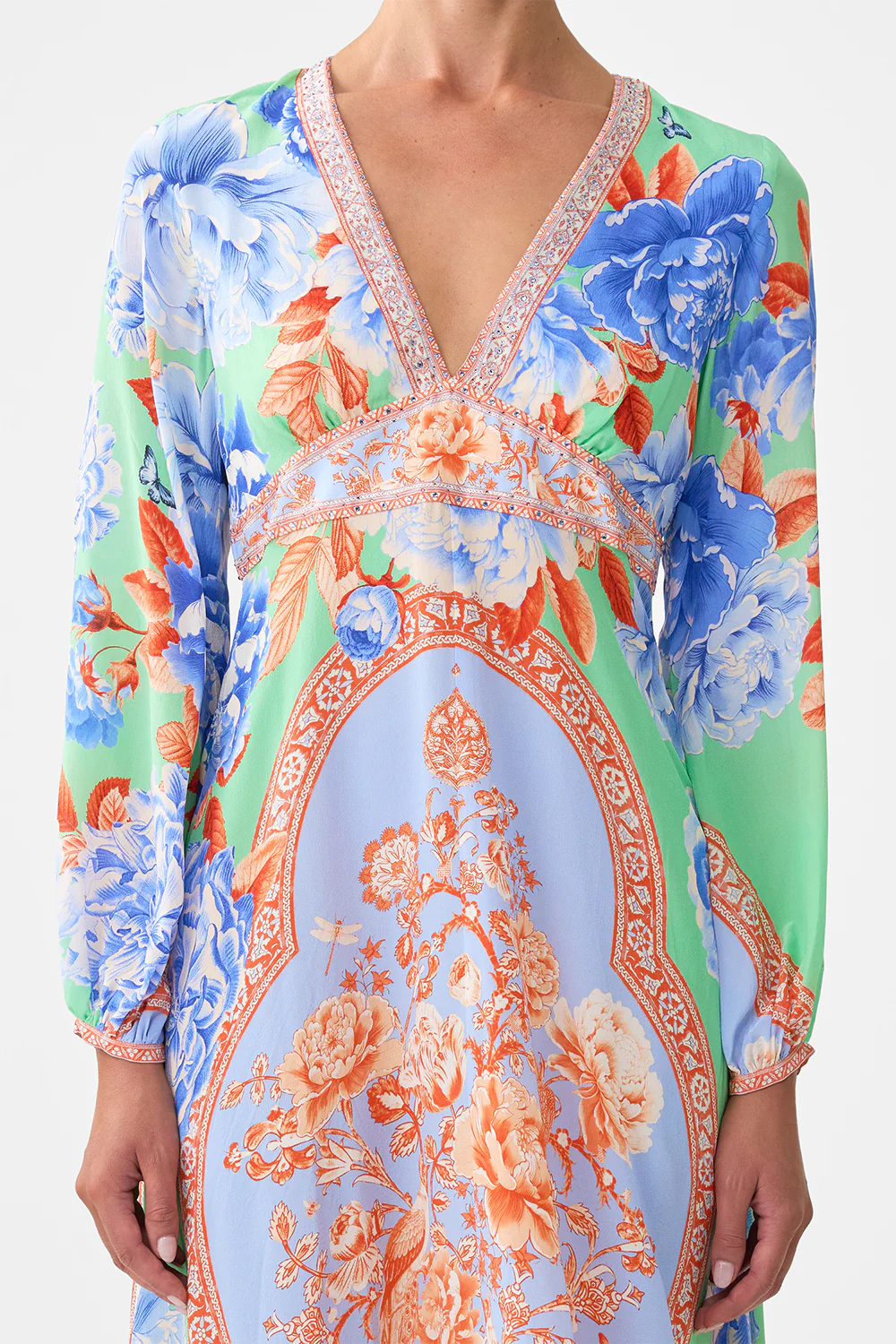 PRINTED LANTERN SLEEVE DRESS TOPKAPI POP - Image 3