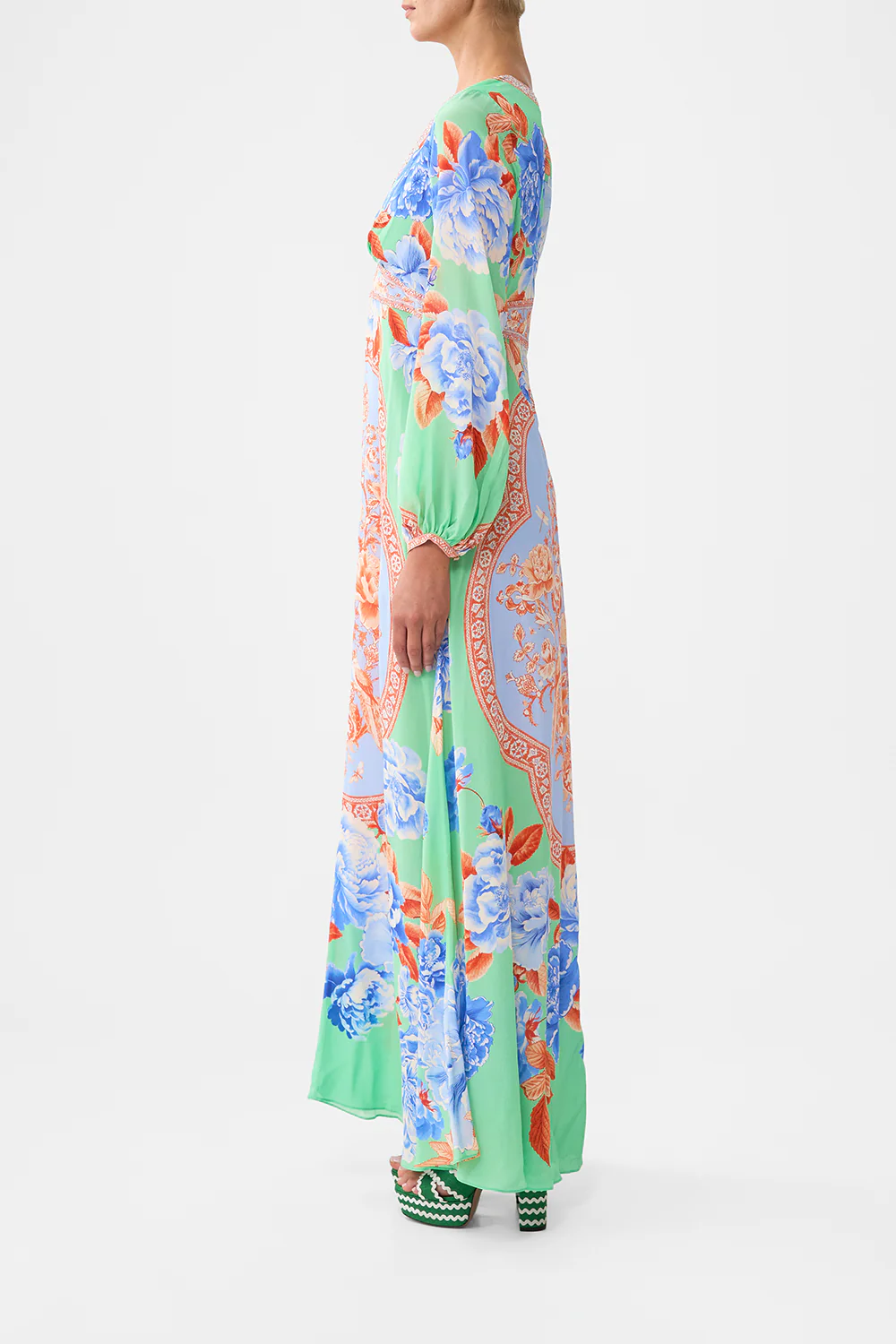 PRINTED LANTERN SLEEVE DRESS TOPKAPI POP - Image 4