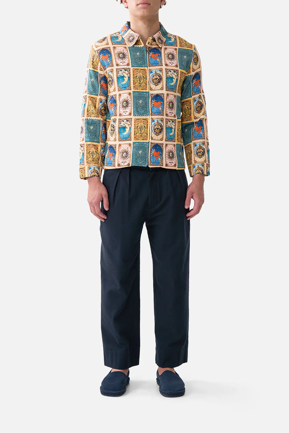 PATCHWORK CROP ZIP THROUGH JACKET HOUSE OF HOROSCOPES