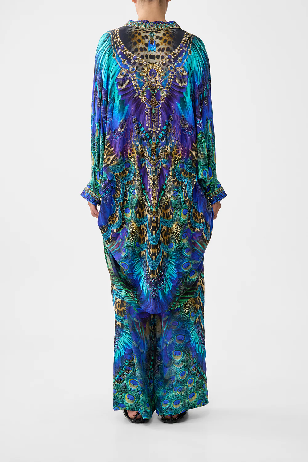 BUTTON UP TOP WITH DRAPED BACK COSMIC ZOOLOGY - Image 2