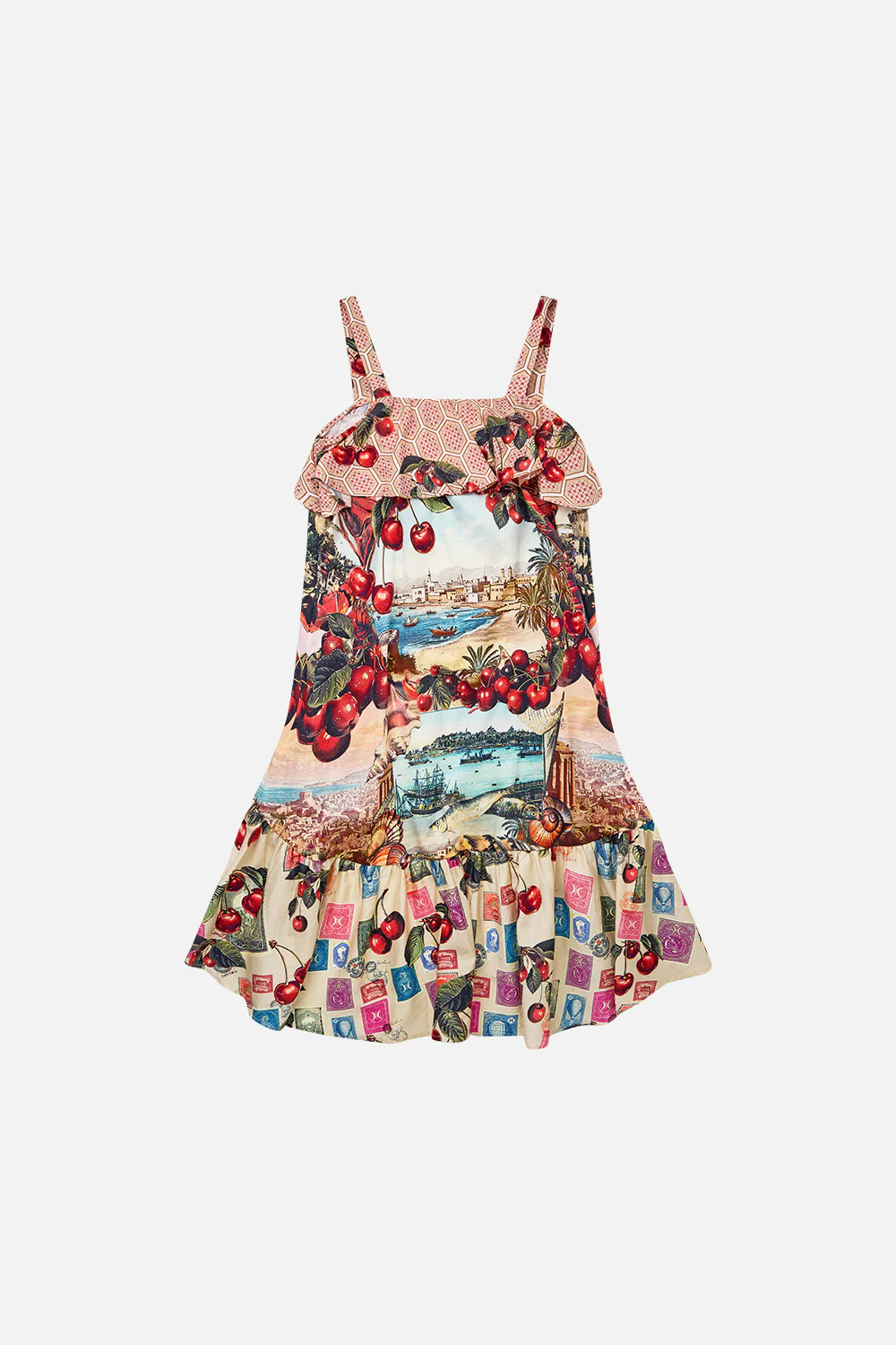 KIDS WIDE STRAP HIGH LOW DRESS WITH FRILLS NOTES FROM THE ROAD - Image 2