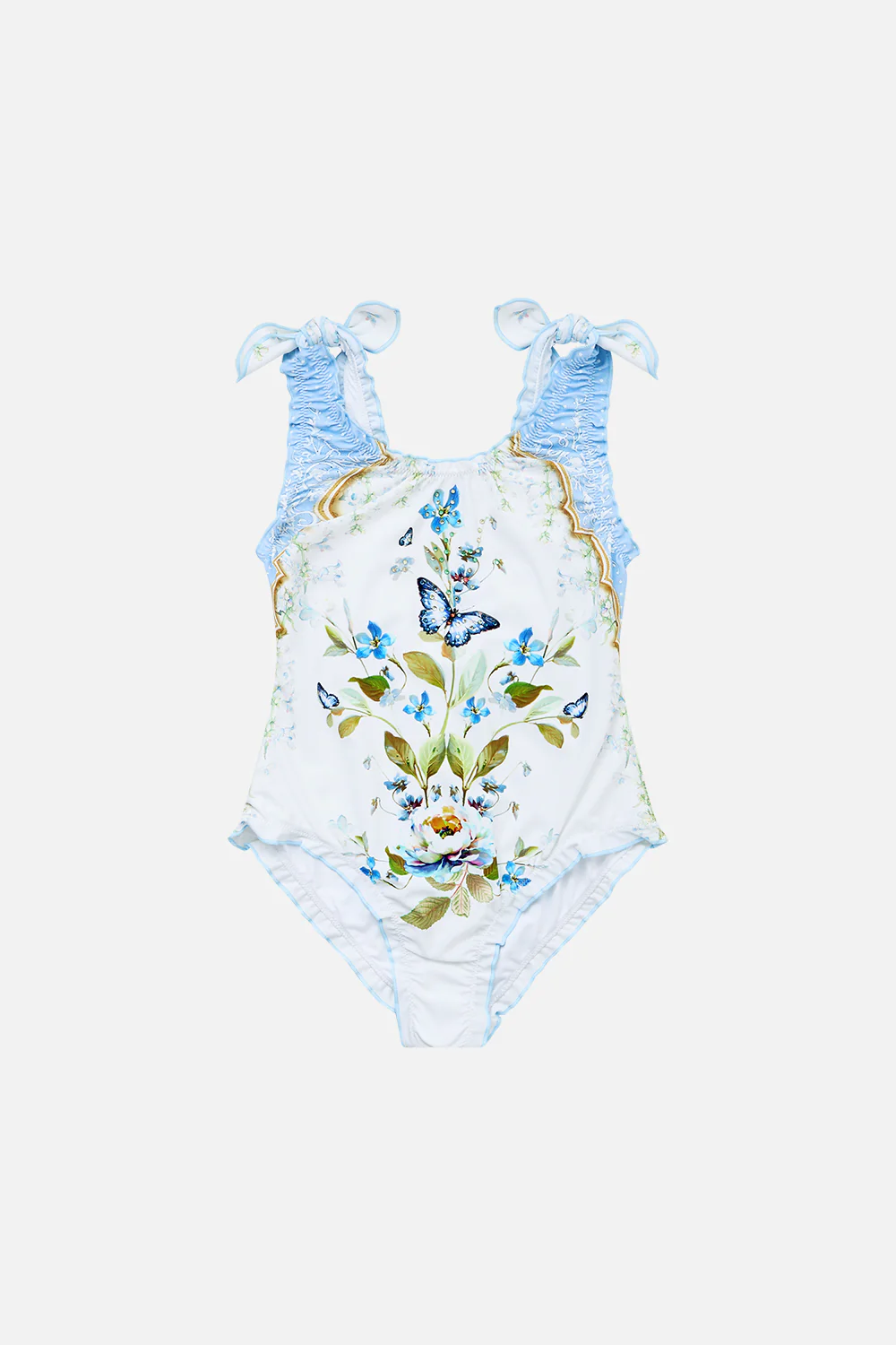 KIDS BABYLOCKED ONE PIECE WITH TIE SHOULDER BOTANICAL BALLADS