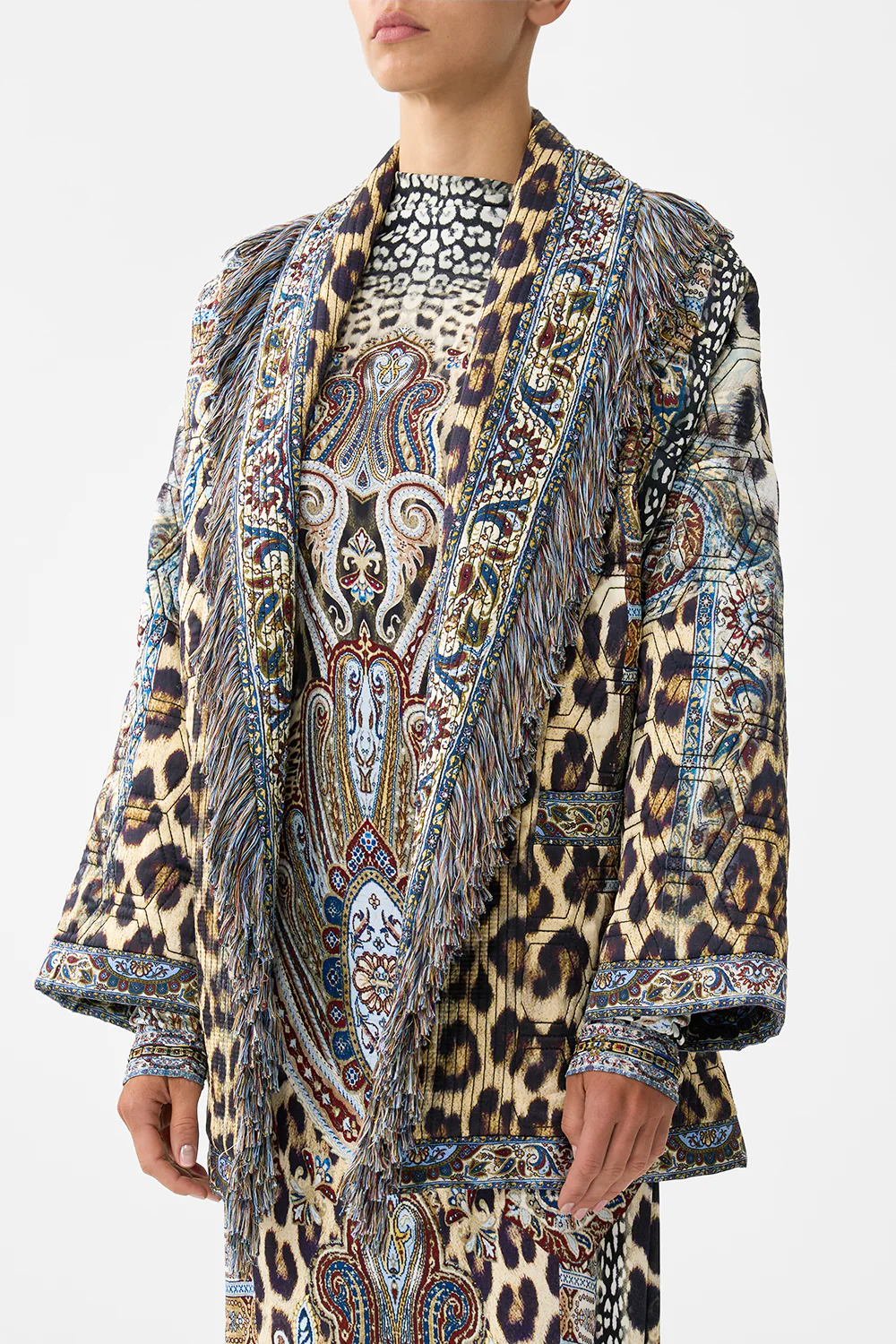QUILTED ROLL COLLAR COAT ISTANBUL ANIMALIA - Image 5