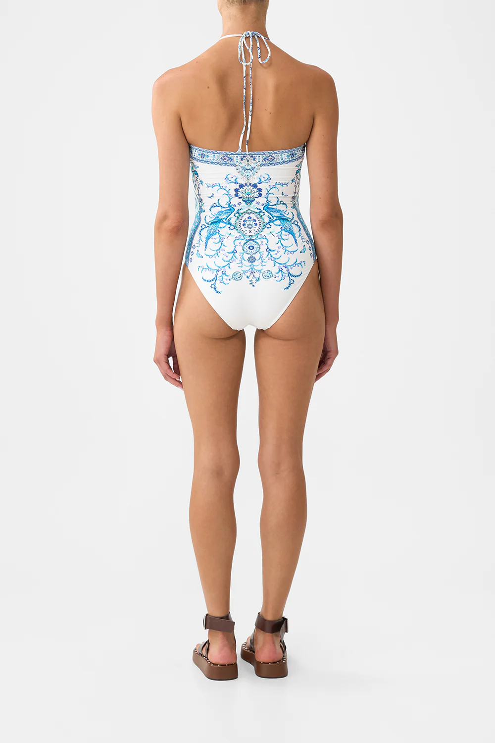 BANDEAU ONE PIECE WITH HALTER TIE ISNIK LULLABY - Image 2