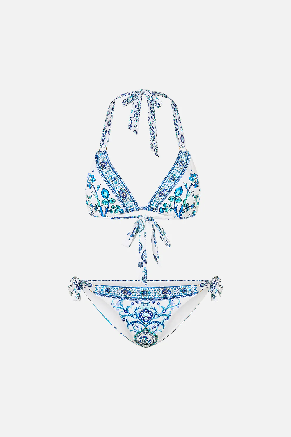 TRIANGLE BIKINI SET WITH TIE SIDES AND RING TRIMS ISNIK LULLABY - Image 3