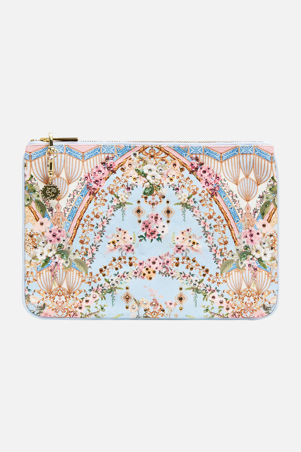 SMALL CANVAS CLUTCH TILED IN TIME
