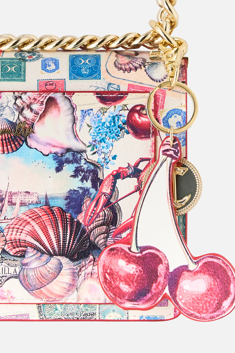 CROSSBODY BOX BAG WITH CHAIN AND KEYRING NOTES FROM THE ROAD - Image 4