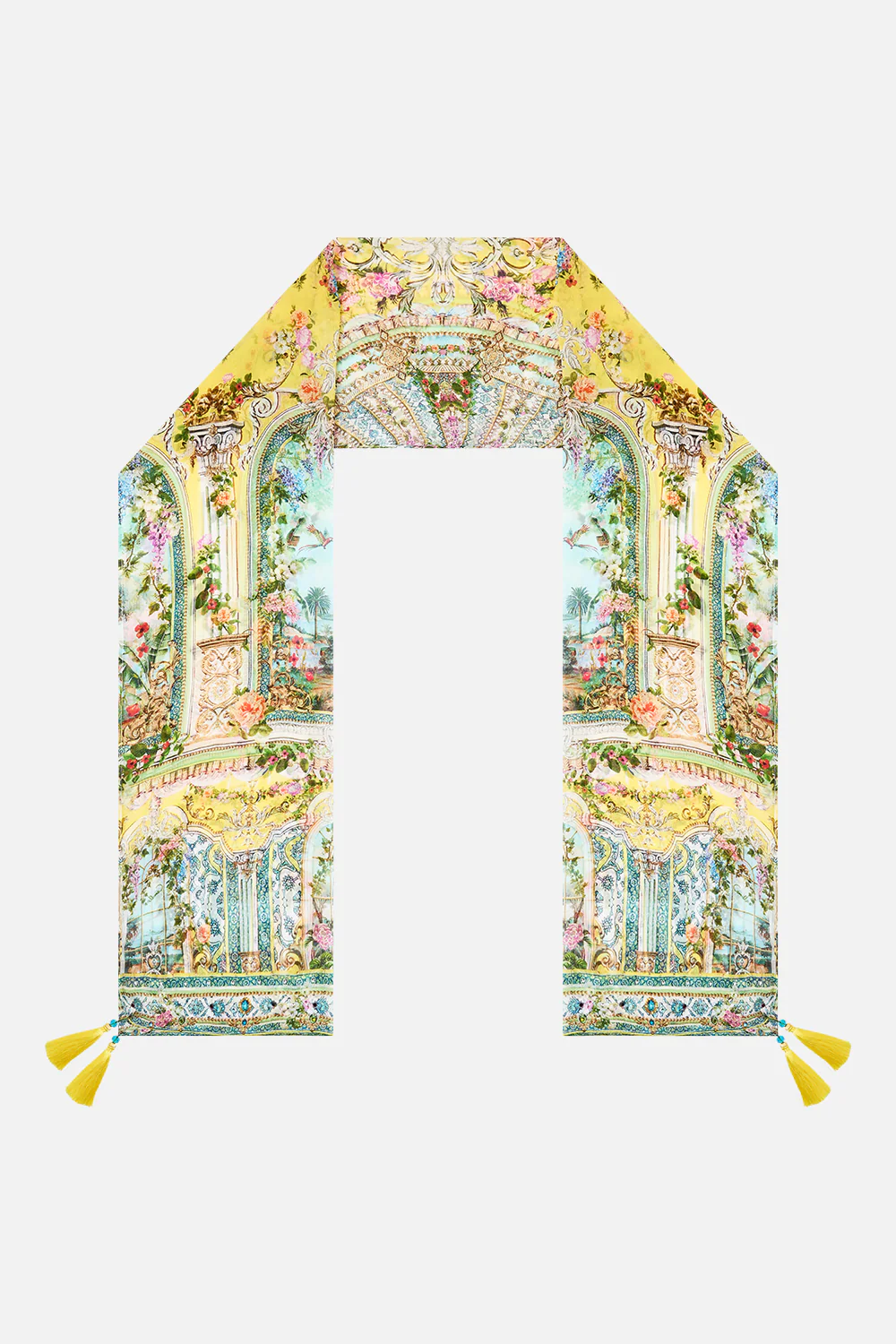 LONG SILK CRINKLE CHIFFON SCARF TALES OF TOPKAPI PALACE