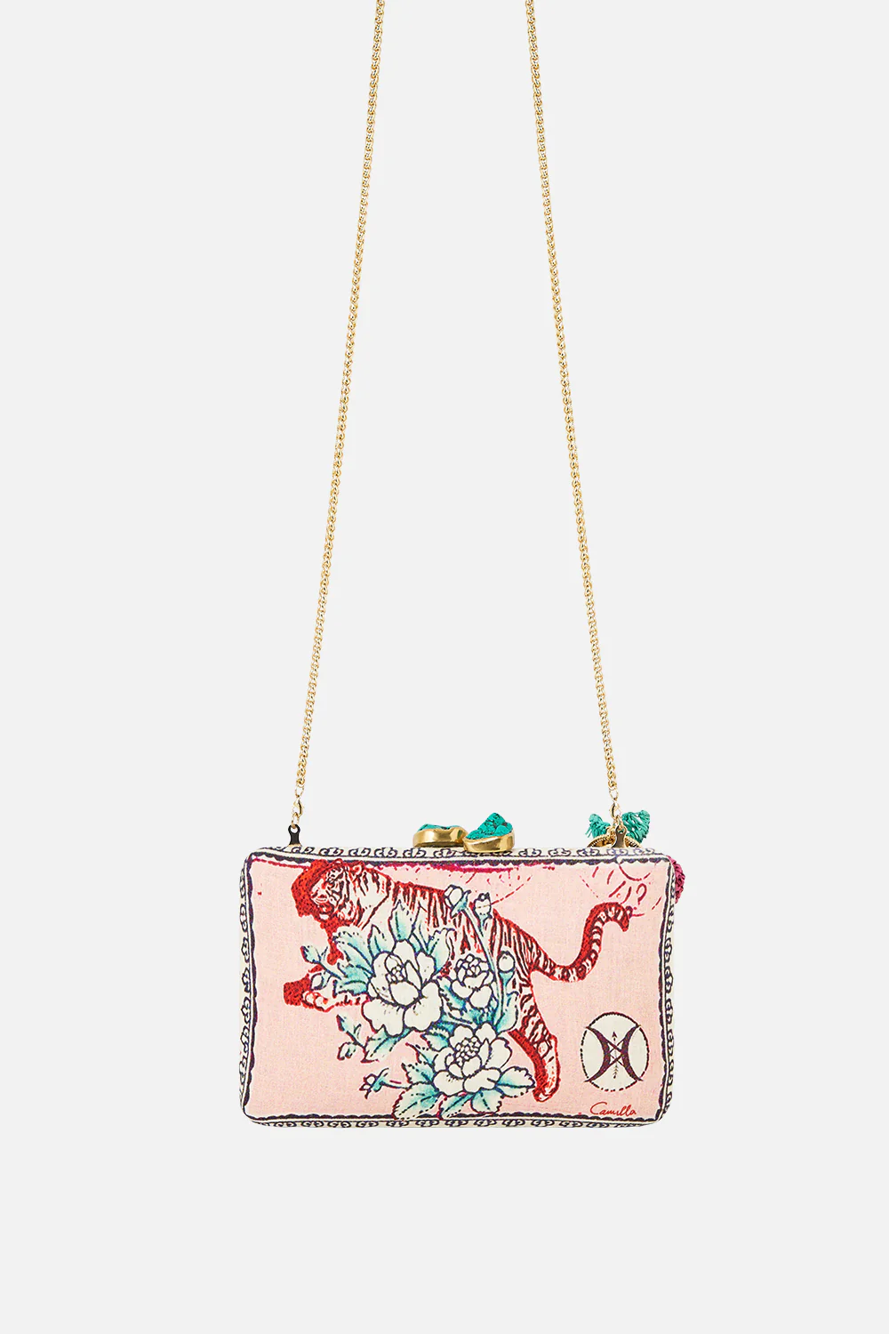 HARDCASE CLUTCH WITH RAFFIA DETAIL NOTES FROM THE ROAD - Image 3
