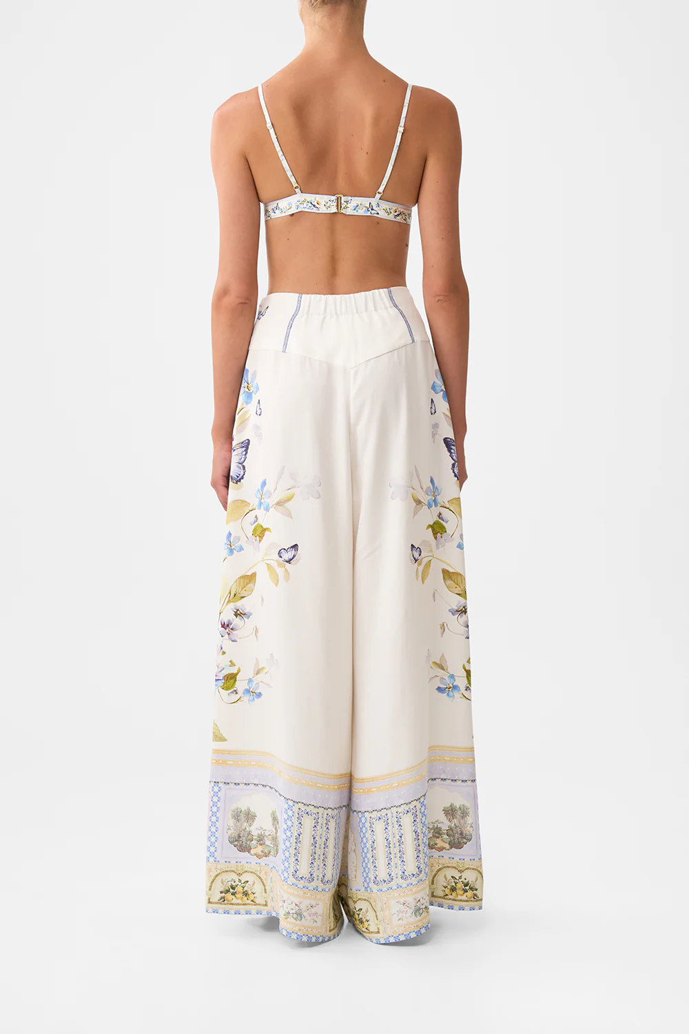 SCALLOPED EDGE TRIANGLE BRALETTE WITH BOW FRONT BOTANICAL BALLADS - Image 2