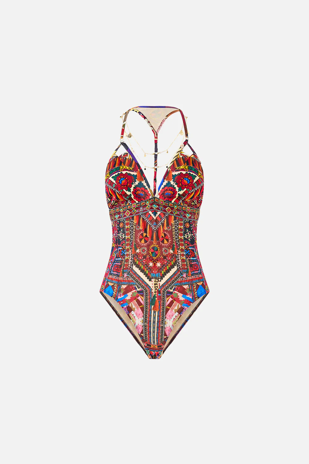 CHAIN DETAIL TRI BODYSUIT WITH MESH INSERTS PATCHWORK ALCHEMY - Image 3