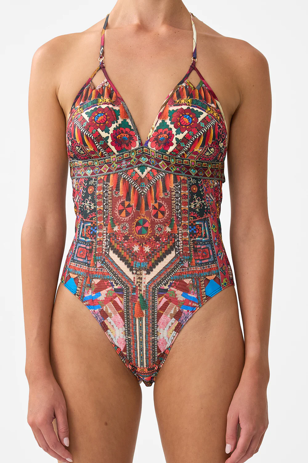 CHAIN DETAIL TRI BODYSUIT WITH MESH INSERTS PATCHWORK ALCHEMY - Image 5