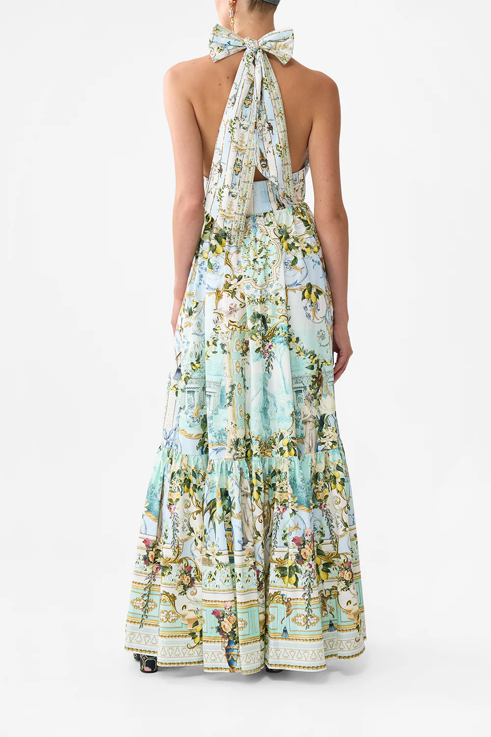 RUFFLE HEM HALTER DRESS VENUS ON A VESPA - Image 2