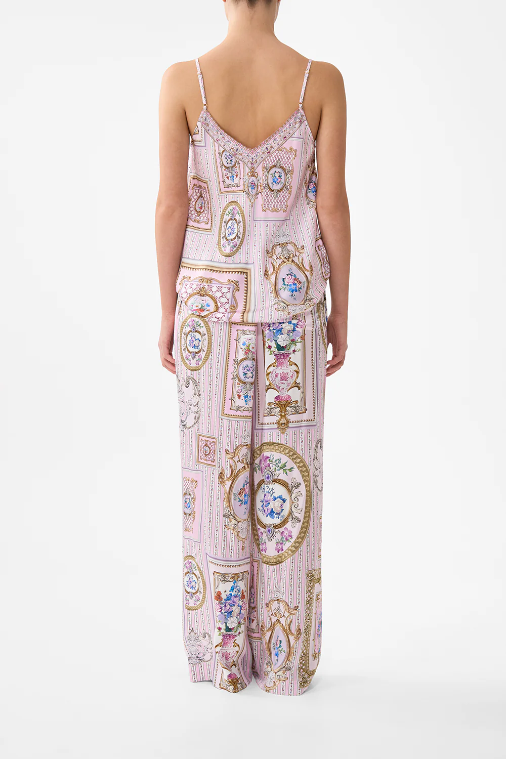 BUTTON FRONT LOUNGE PANT PALATIAL PASTELS - Image 2
