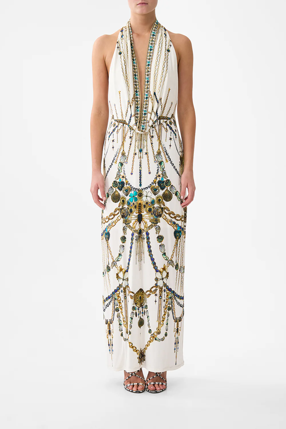 DEEP COWL PLUNGE DRESS CHAIN GANG