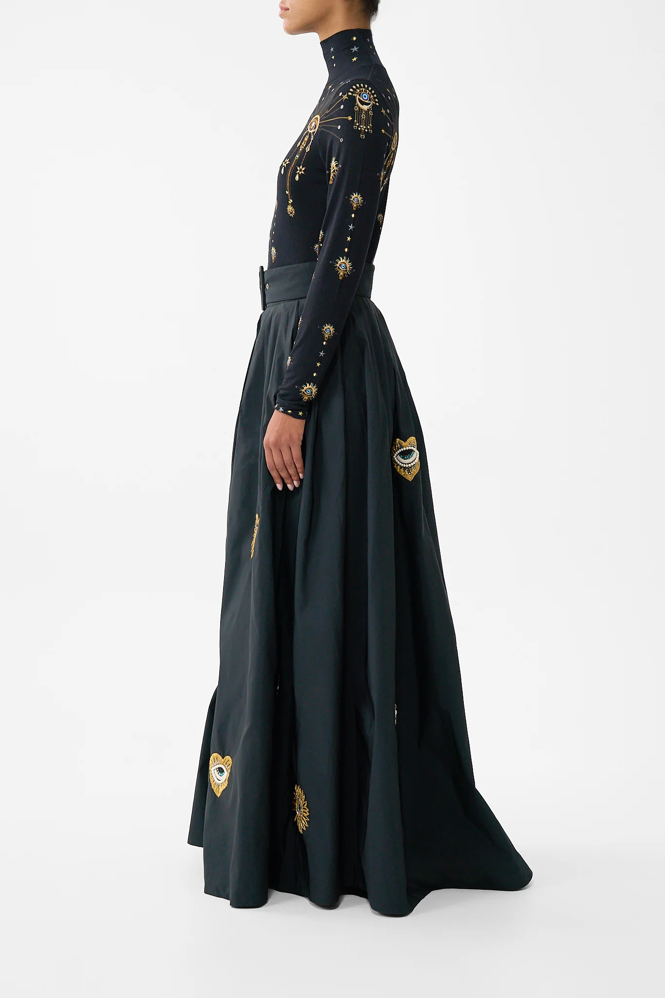 BELTED TAFFETA MAXI SKIRT AMULETS AND ALCHEMY - Image 4