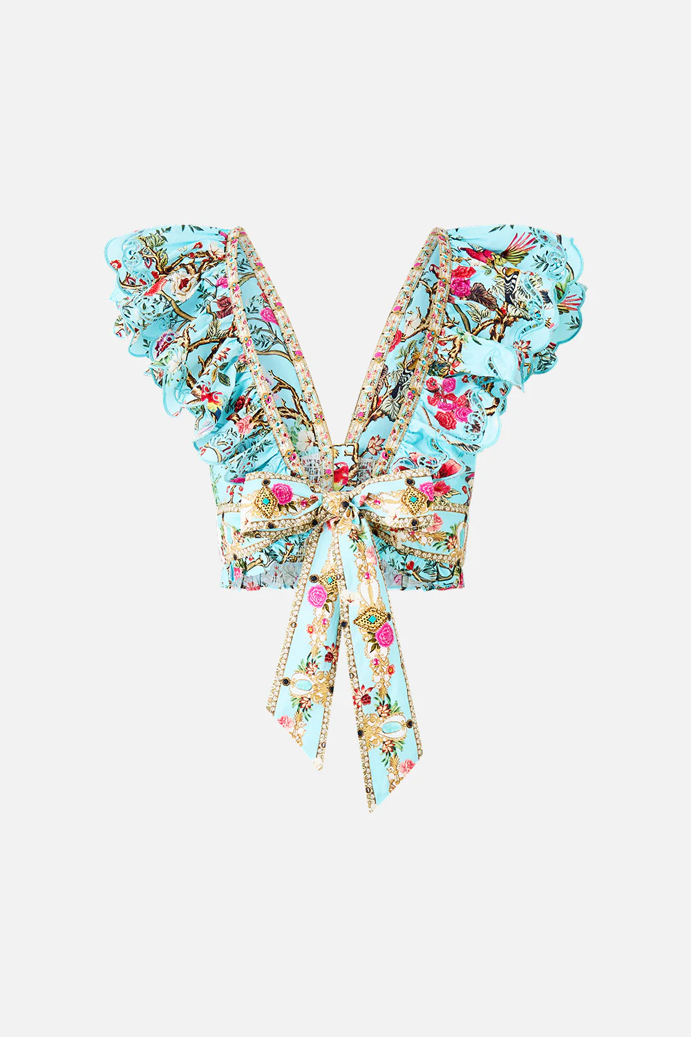 DEEP V-FRILL SHORT SLEEVE TOP SULTANS AND QUEENS - Image 6