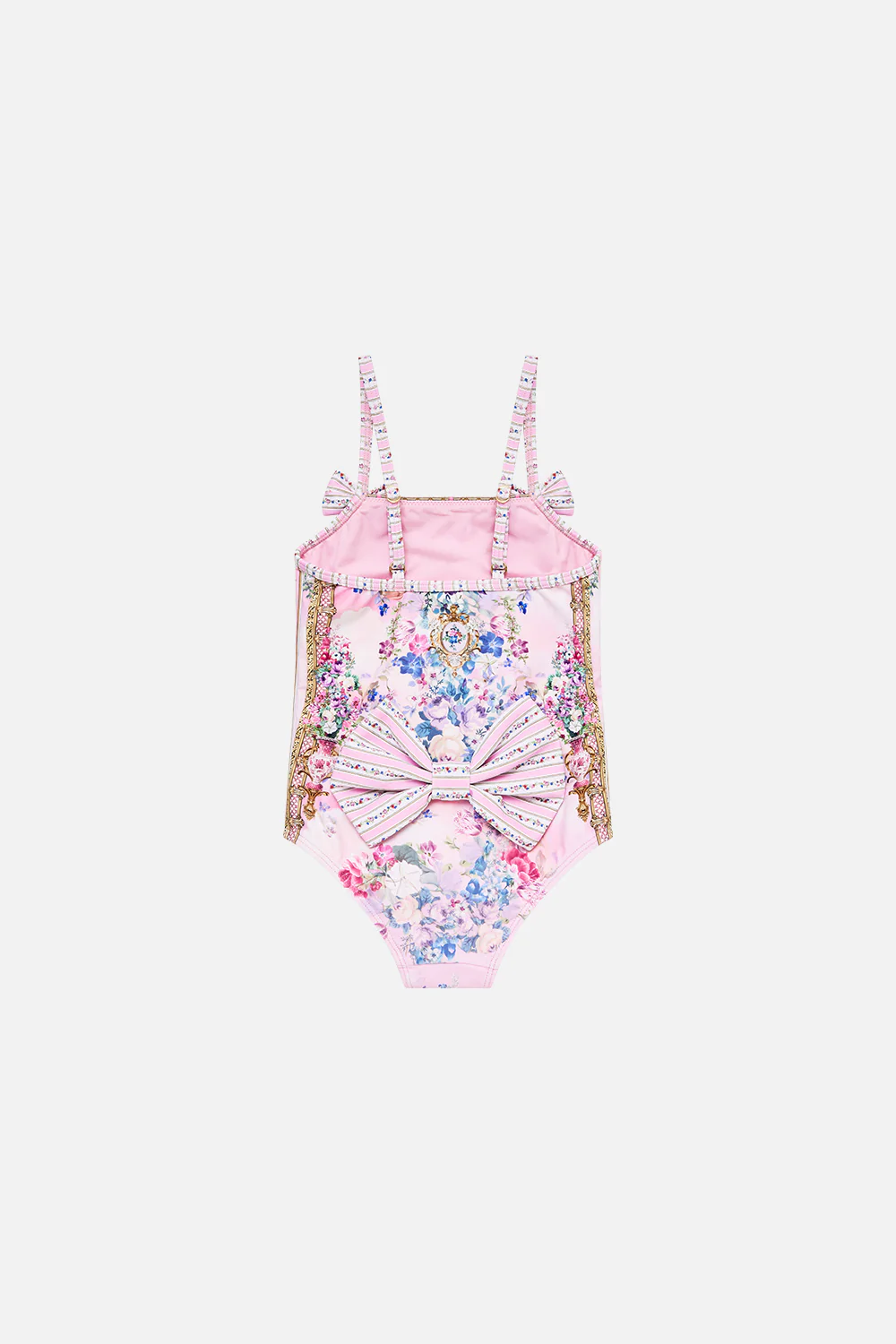 BABIES STRAIGHT NECK ONE PIECE WITH BOWS PALATIAL PASTELS - Image 2
