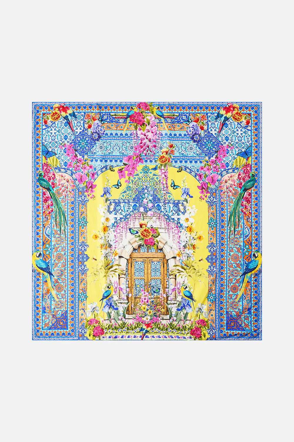 LARGE CRYSTALLED SILK SQUARE SCARF SULTANAHMET SUMMER - Image 2
