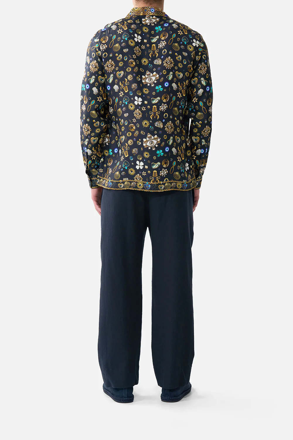 LONG SLEEVE CAMP COLLARED SHIRT AMULETS AND ALCHEMY - Image 2